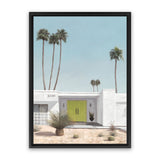 Shop Palm Springs Doorway 1 Canvas Art Print-Blue, Coastal, Green, Portrait, Rectangle, Tropical, View All-framed wall decor artwork