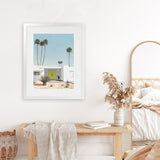 Shop Palm Springs Doorway 1 Art Print-Blue, Coastal, Green, Portrait, Rectangle, Tropical, View All-framed painted poster wall decor artwork