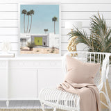 Shop Palm Springs Doorway 1 Art Print-Blue, Coastal, Green, Portrait, Rectangle, Tropical, View All-framed painted poster wall decor artwork