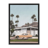 Shop Palm Springs Doorway 2 Canvas Art Print-Blue, Boho, Botanicals, Coastal, Green, Portrait, Tropical, View All-framed wall decor artwork