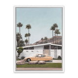 Shop Palm Springs Doorway 2 Canvas Art Print-Blue, Boho, Botanicals, Coastal, Green, Portrait, Tropical, View All-framed wall decor artwork