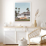 Shop Palm Springs Doorway 2 Art Print-Blue, Botanicals, Coastal, Green, Portrait, Tropical, View All-framed painted poster wall decor artwork