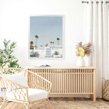 Shop Palm Springs Doorway 3 Art Print-Blue, Boho, Botanicals, Coastal, Portrait, Tropical, View All-framed painted poster wall decor artwork