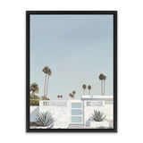 Shop Palm Springs Doorway 3 Canvas Art Print-Blue, Boho, Botanicals, Coastal, Portrait, Tropical, View All-framed wall decor artwork