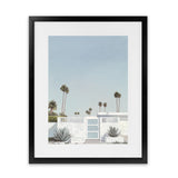 Shop Palm Springs Doorway 3 Art Print-Blue, Boho, Botanicals, Coastal, Portrait, Tropical, View All-framed painted poster wall decor artwork