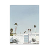 Shop Palm Springs Doorway 3 Canvas Art Print-Blue, Boho, Botanicals, Coastal, Portrait, Tropical, View All-framed wall decor artwork