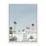 Shop Palm Springs Doorway 3 Canvas Art Print-Blue, Boho, Botanicals, Coastal, Portrait, Tropical, View All-framed wall decor artwork