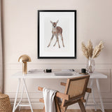 Shop Baby Deer Art Print-Animals, Baby Nursery, Brown, Portrait, View All-framed painted poster wall decor artwork