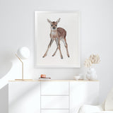 Shop Baby Deer Art Print-Animals, Baby Nursery, Brown, Portrait, View All-framed painted poster wall decor artwork