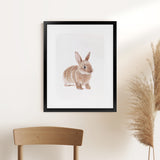 Shop Baby Rabbit Art Print-Animals, Baby Nursery, Brown, Neutrals, Photography, Portrait, View All-framed painted poster wall decor artwork