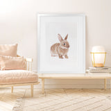 Shop Baby Rabbit Art Print-Animals, Baby Nursery, Brown, Neutrals, Photography, Portrait, View All-framed painted poster wall decor artwork