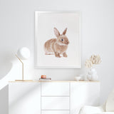 Shop Baby Rabbit Art Print-Animals, Baby Nursery, Brown, Neutrals, Photography, Portrait, View All-framed painted poster wall decor artwork