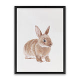 Shop Baby Rabbit Canvas Art Print-Animals, Baby Nursery, Brown, Neutrals, Photography, Photography Canvas Prints, Portrait, View All-framed wall decor artwork