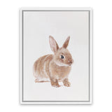 Shop Baby Rabbit Canvas Art Print-Animals, Baby Nursery, Brown, Neutrals, Photography, Photography Canvas Prints, Portrait, View All-framed wall decor artwork