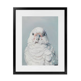 Shop Milly The Umbrella Cockatoo Art Print-Animals, Birds, Blue, Portrait, Rectangle, View All, White-framed painted poster wall decor artwork