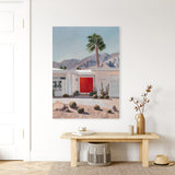 Shop Palm Springs Doorway 4 Canvas Art Print-Blue, Boho, Botanicals, Coastal, Nature, Orange, Portrait, Tropical, View All-framed wall decor artwork