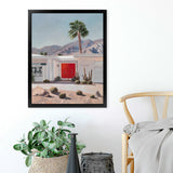 Shop Palm Springs Doorway 4 Art Print-Blue, Boho, Coastal, Nature, Orange, Portrait, Tropical, View All-framed painted poster wall decor artwork