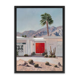 Shop Palm Springs Doorway 4 Canvas Art Print-Blue, Boho, Botanicals, Coastal, Nature, Orange, Portrait, Tropical, View All-framed wall decor artwork