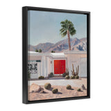 Shop Palm Springs Doorway 4 Canvas Art Print-Blue, Boho, Botanicals, Coastal, Nature, Orange, Portrait, Tropical, View All-framed wall decor artwork