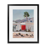 Shop Palm Springs Doorway 4 Art Print-Blue, Boho, Coastal, Nature, Orange, Portrait, Tropical, View All-framed painted poster wall decor artwork