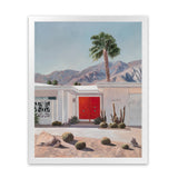 Shop Palm Springs Doorway 4 Art Print-Blue, Boho, Coastal, Nature, Orange, Portrait, Tropical, View All-framed painted poster wall decor artwork
