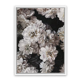 Shop Vintage Blooms Canvas Art Print-Black, Botanicals, Florals, Portrait, Rectangle, View All-framed wall decor artwork