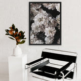 Shop Vintage Blooms Canvas Art Print-Black, Botanicals, Florals, Portrait, Rectangle, View All-framed wall decor artwork