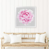 Shop Pink Peony (Square) Art Print-Botanicals, Florals, Grey, Pink, Square, View All-framed painted poster wall decor artwork