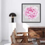 Shop Pink Peony (Square) Canvas Art Print-Botanicals, Florals, Grey, Pink, Square, View All-framed wall decor artwork