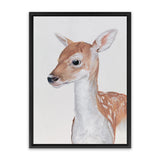 Shop Baby Deer II Canvas Art Print-Animals, Brown, Portrait, View All-framed wall decor artwork