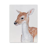 Shop Baby Deer II Canvas Art Print-Animals, Brown, Portrait, View All-framed wall decor artwork