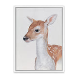 Shop Baby Deer II Canvas Art Print-Animals, Brown, Portrait, View All-framed wall decor artwork