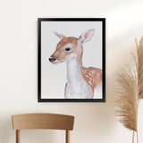 Shop Baby Deer II Art Print-Animals, Brown, Portrait, View All-framed painted poster wall decor artwork