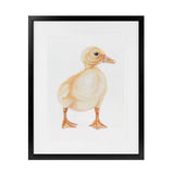 Shop Baby Duckling Art Print-Animals, Baby Nursery, Birds, Portrait, Rectangle, View All, Yellow-framed painted poster wall decor artwork