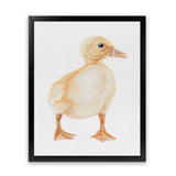 Shop Baby Duckling Art Print-Animals, Baby Nursery, Birds, Portrait, Rectangle, View All, Yellow-framed painted poster wall decor artwork