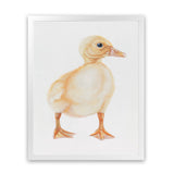 Shop Baby Duckling Art Print-Animals, Baby Nursery, Birds, Portrait, Rectangle, View All, Yellow-framed painted poster wall decor artwork