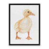 Shop Baby Duckling Canvas Art Print-Animals, Baby Nursery, Birds, Portrait, Rectangle, View All, Yellow-framed wall decor artwork