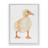 Shop Baby Duckling Canvas Art Print-Animals, Baby Nursery, Birds, Portrait, Rectangle, View All, Yellow-framed wall decor artwork