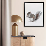 Shop Baby Squirrel Art Print-Animals, Baby Nursery, Grey, Portrait, View All-framed painted poster wall decor artwork