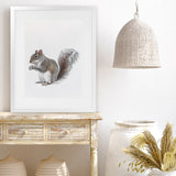 Shop Baby Squirrel Art Print-Animals, Baby Nursery, Grey, Portrait, View All-framed painted poster wall decor artwork