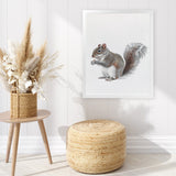 Shop Baby Squirrel Art Print-Animals, Baby Nursery, Grey, Portrait, View All-framed painted poster wall decor artwork