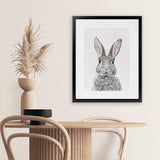 Shop Baby Rabbit III Art Print-Animals, Baby Nursery, Grey, Portrait, View All-framed painted poster wall decor artwork