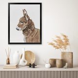 Shop Baby Donkey Art Print-Animals, Brown, Portrait, View All-framed painted poster wall decor artwork