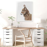 Shop Baby Donkey Art Print-Animals, Brown, Portrait, View All-framed painted poster wall decor artwork