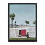 Shop Palm Springs Doorway 5 Canvas Art Print-Blue, Boho, Botanicals, Coastal, Green, Portrait, Tropical, View All-framed wall decor artwork