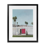 Shop Palm Springs Doorway 5 Art Print-Blue, Boho, Botanicals, Coastal, Green, Portrait, Tropical, View All-framed painted poster wall decor artwork