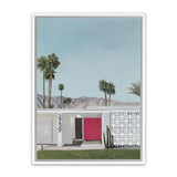 Shop Palm Springs Doorway 5 Canvas Art Print-Blue, Boho, Botanicals, Coastal, Green, Portrait, Tropical, View All-framed wall decor artwork