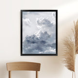 Shop Cloudscape II Art Print-Baby Nursery, Blue, Portrait, Scandinavian, View All-framed painted poster wall decor artwork