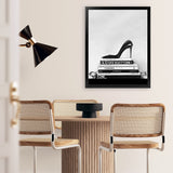 Shop Runway Reads Art Print-Black, Grey, Hamptons, Portrait, View All, White-framed painted poster wall decor artwork