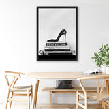 Shop Runway Reads Canvas Art Print-Black, Grey, Hamptons, Portrait, View All, White-framed wall decor artwork